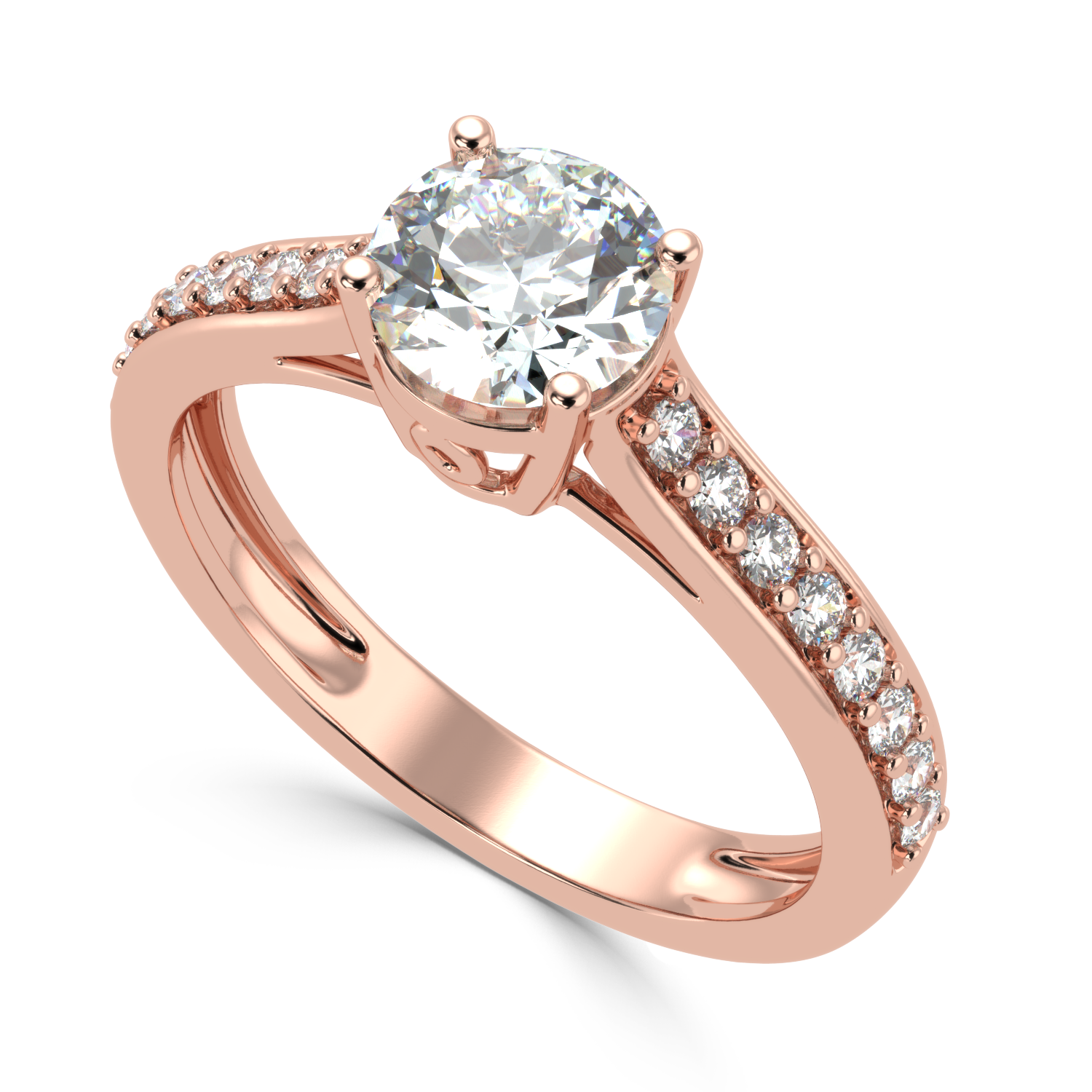 1.08Carat G Color VS1 Clarity Diamond Studded Natural Diamond Ring.